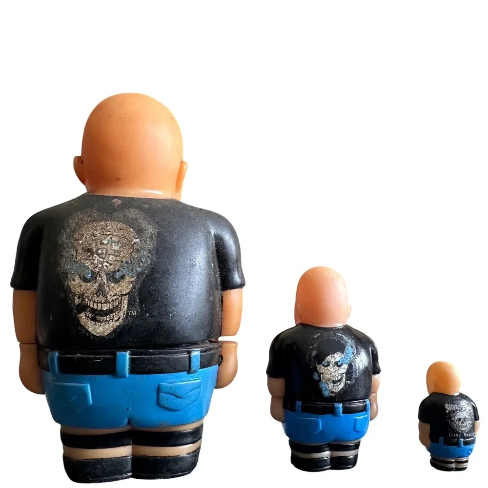 Vintage WWE‎ Stone Cold Steve Austin Nesting Doll Set 3pc Austin 3:16 Wrestling
